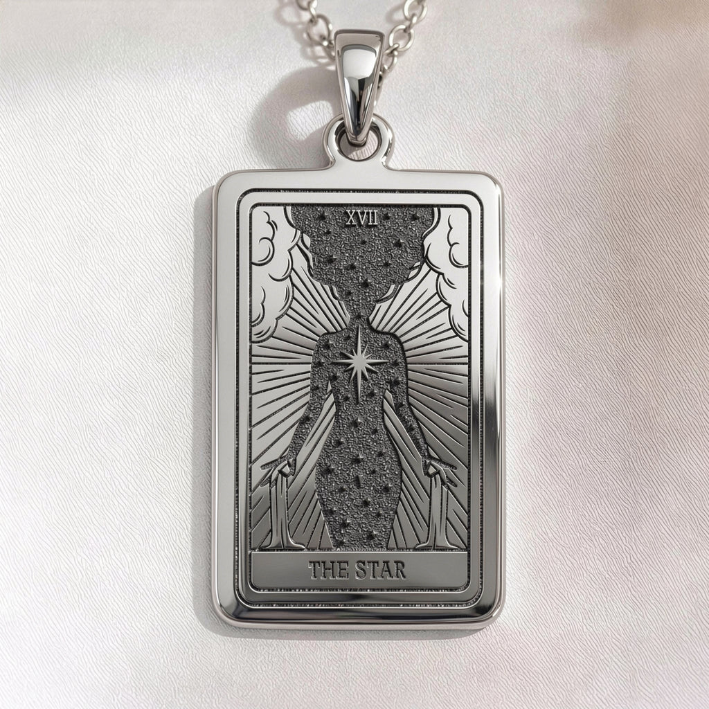 Star Tarot Necklace | Silver, Gold Plated & Rose Plated Options - Hope Celestial Jewelry