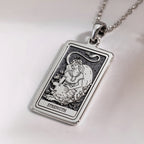 Strength Tarot Necklace | Silver, Gold Plated & Rose Plated Options - Courage Jewelry