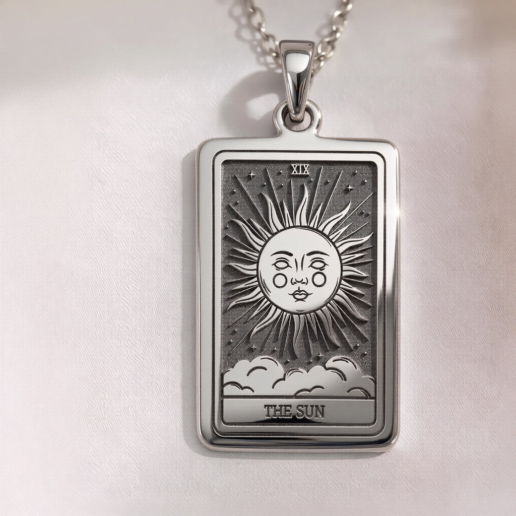 Sun Tarot Necklace | Silver, Gold Plated & Rose Plated Options - Radiant Celestial Jewelry