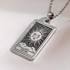 Sun Tarot Necklace | Silver, Gold Plated & Rose Plated Options - Radiant Celestial Jewelry