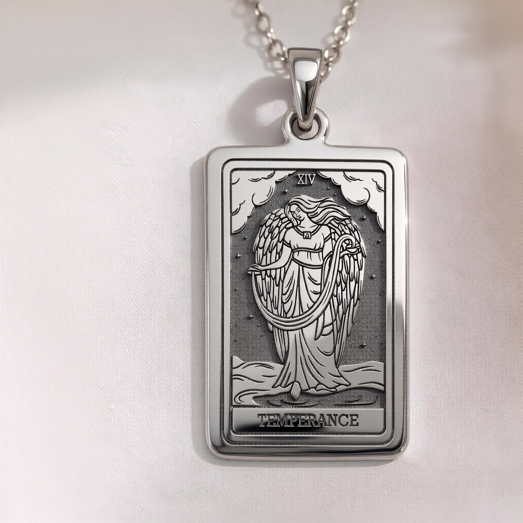 Temperance Tarot Balance Pendant | Silver & Plated Options - Alchemy Energy Spiritual Protection