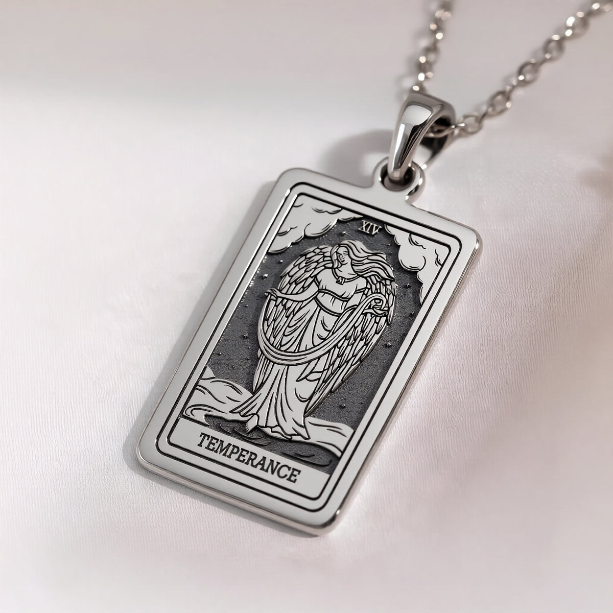 Temperance Tarot Balance Pendant | Silver & Plated Options - Alchemy Energy Spiritual Protection