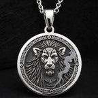 Sterling silver Tezcatlipoca Smoking Mirror Talisman Necklace: round  of Tezcatlipoca A...