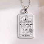 The Chariot Tarot Necklace | Silver, Gold Plated & Rose Plated Options - Willpower Jewelry