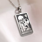Lovers Tarot Card Pendant | Silver & Plated Options - Astrological Sign Occult Symbol