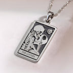 Lovers Tarot Card Pendant | Silver & Plated Options - Astrological Sign Occult Symbol