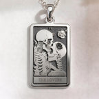 Lovers Tarot Card Pendant | Silver & Plated Options - Astrological Sign Occult Symbol