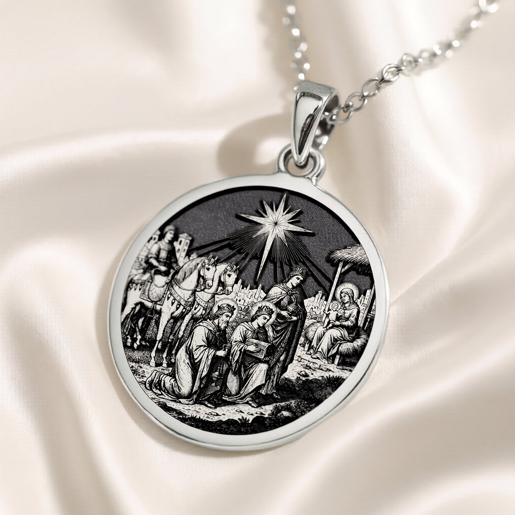 handcrafted necklace Three Wise Men Nativity | & Options - Christian Symbolism Gift christian - view 6