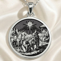 Three Wise Men Nativity Pendant - 925 Sterling Silver
