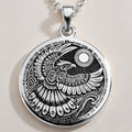 925 Sterling Silver Thunderbird Necklace featuring a detailed tribal design. Symbol of protection, spirituality, and strength. Handmade mystical pendant, ideal as a meaningful gift or spiritual jewelry piece for daily wear.