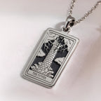 The Tower Tarot Major Arcana Pendant | Silver & Plated Options - Cosmic Energy Spiritual Protection