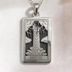 The Tower Tarot Major Arcana Pendant | Silver & Plated Options - Cosmic Energy Spiritual Protection