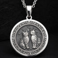 Yin Yang Twin Feline Pendant | Silver & Plated Options - Spiritual Balance Animal Lover