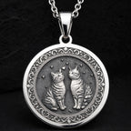 Yin Yang Twin Feline Pendant | Silver & Plated Options - Spiritual Balance Animal Lover