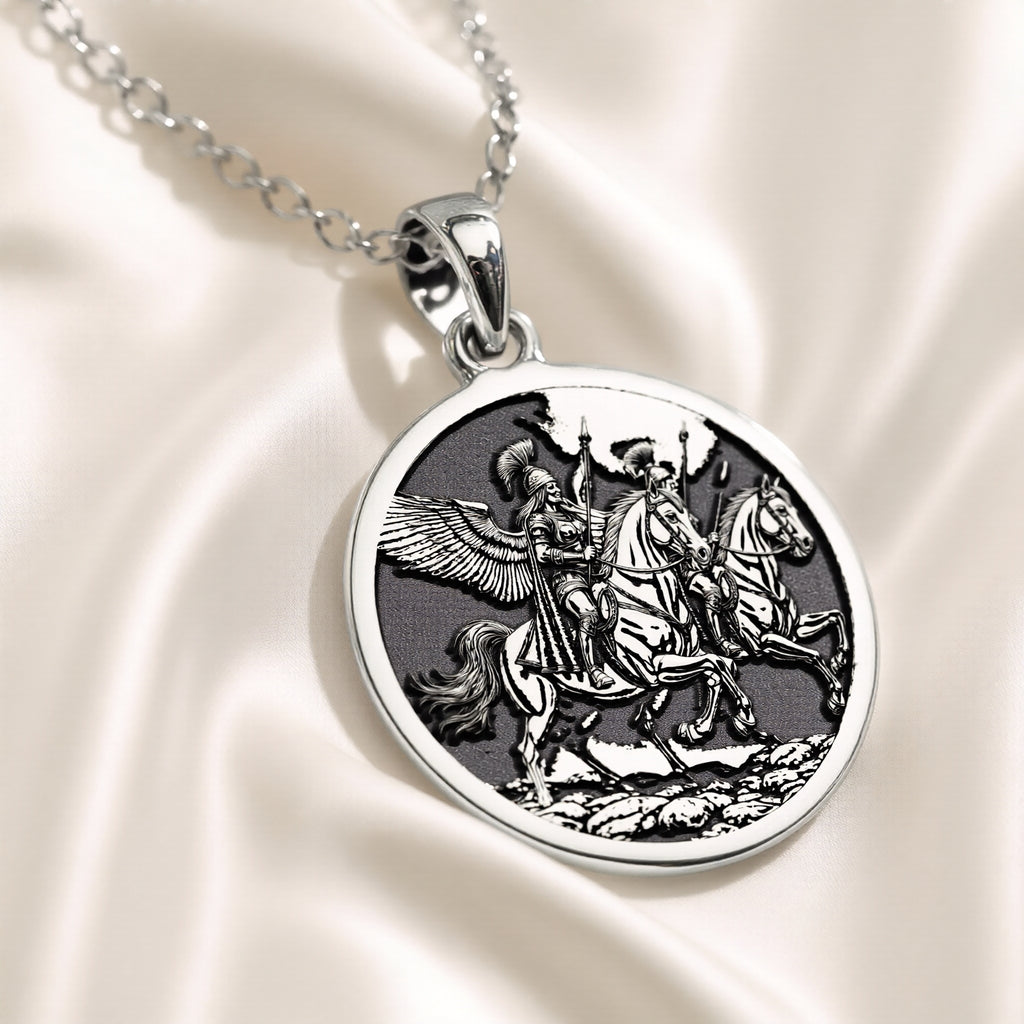 Valkyrie Norse Warrior Maiden Pendant | Silver & Plated Options - Ancient Mythology Protection Talisman