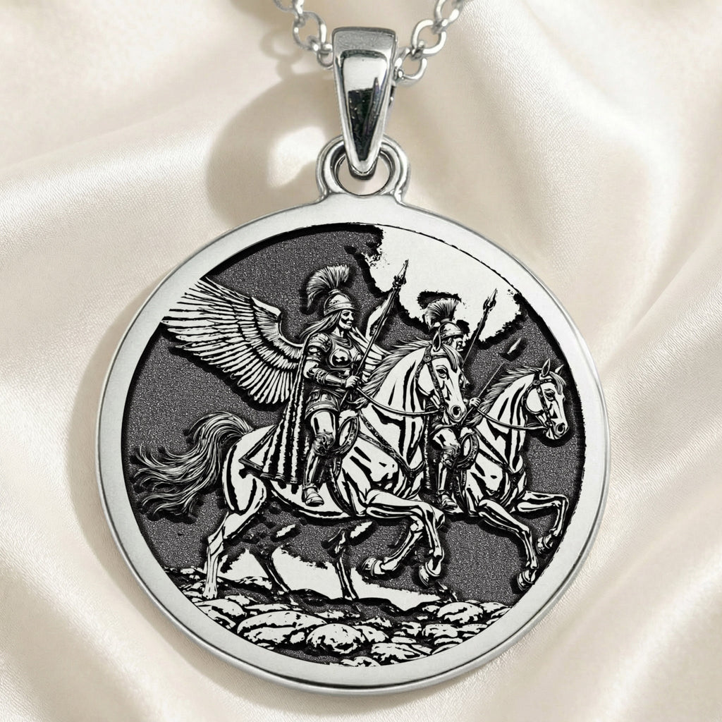 Valkyrie Norse Warrior Maiden Pendant | Silver & Plated Options - Ancient Mythology Protection Talisman