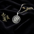 handcrafted necklace Virgin Mary Madonna and Child | & Options - Spiritual Protection Catholic cat - view 5