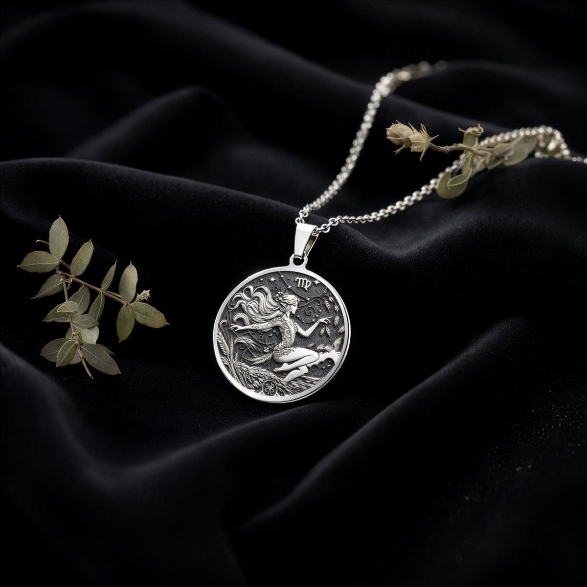 sterling silver necklace Virgo Constellation | & Options - Astrological Sign Birthdate - view 5