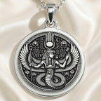 Wadjet Cobra Goddess Pendant | Silver & Plated Options - Ancient Mythology Protection Talisman