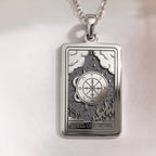 Wheel of Fortune Sphinx Amulet Pendant | Silver & Plated Options - Ancient Mythology Protection Talisman