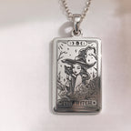 Witch Tarot Rider Waite Necklace | Silver & Plated Options - Occult Arcana Protection Talisman