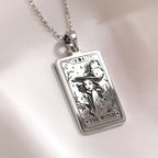 Witch Tarot Rider Waite Necklace | Silver & Plated Options - Occult Arcana Protection Talisman