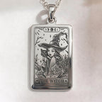 Witch Tarot Rider Waite Necklace | Silver & Plated Options - Occult Arcana Protection Talisman