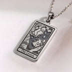 Lovers Tarot Card Necklace | Silver & Plated Options - Occult Arcana Talisman for Tarot Enthusiast