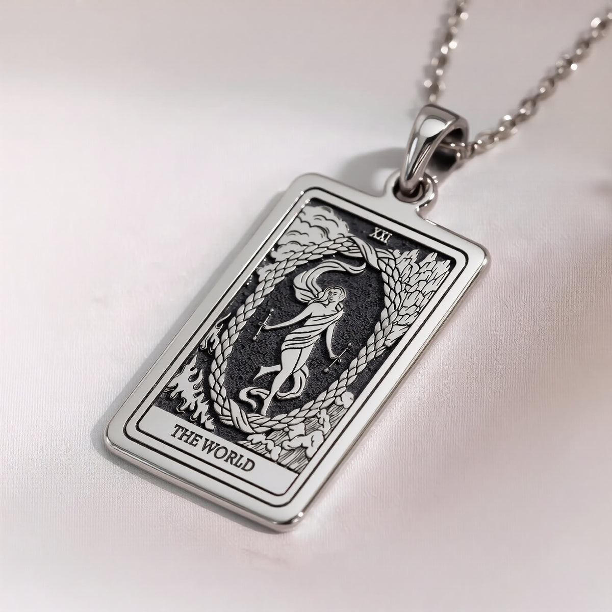 World Tarot Necklace | Silver, Gold Plated & Rose Plated Options - Completion Jewelry