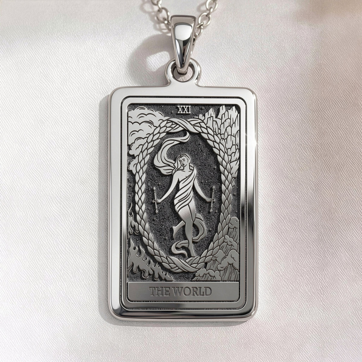 World Tarot Necklace | Silver, Gold Plated & Rose Plated Options - Completion Jewelry