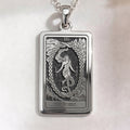 World Tarot Necklace Silver Sterling Silver Pendant - Luminous Luxury Crafts