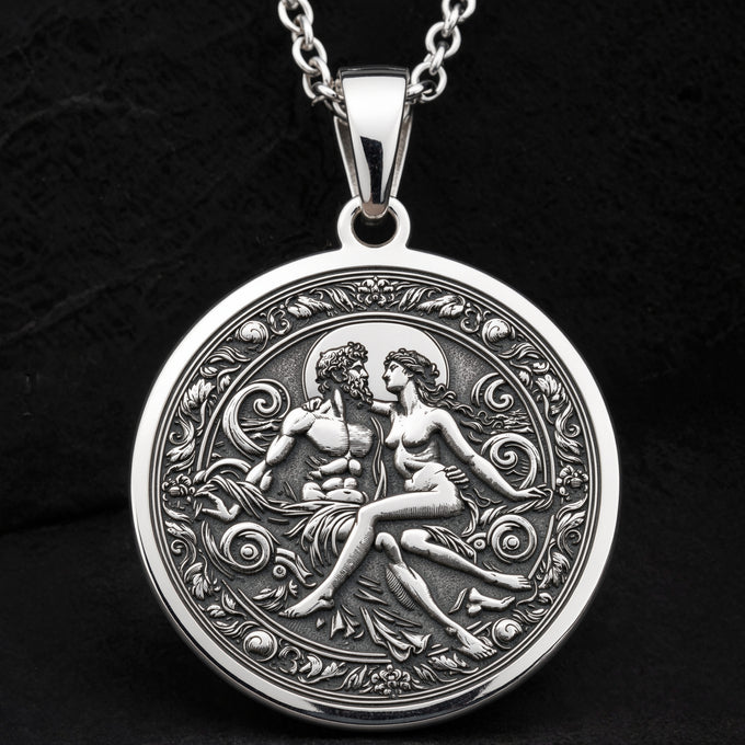 sterling silver necklace Zeus & Hera Greek Mythology | & Options - Ancient Mythology Protection Talisman mythology