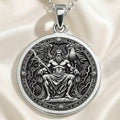 Zeus Greek God Medallion Necklace | Silver & Plated Options - Ancient Mythology Protection Talisman