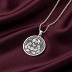 A personalized 925 sterling silver Motherhood necklace. This gift for her symbolizes new beginnings, a cherished keepsake for a mom.