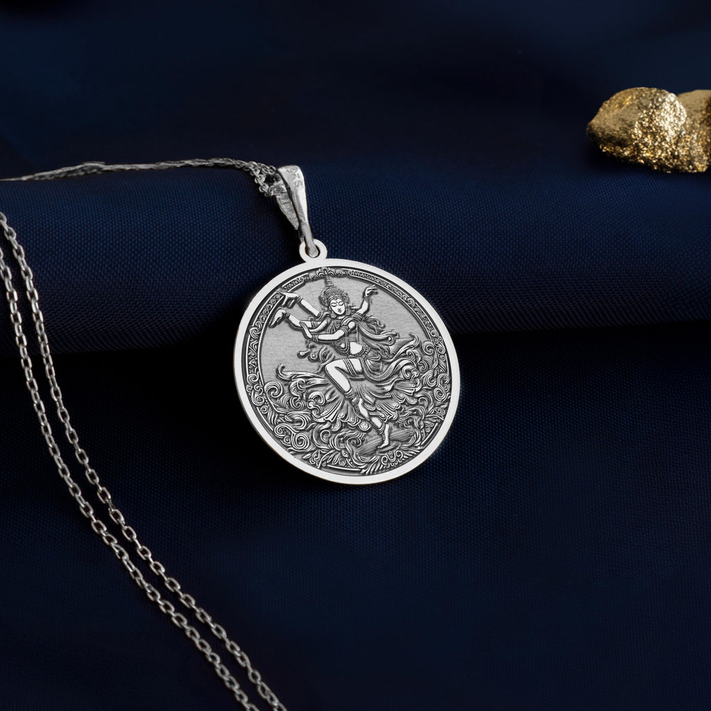 Apsara silver Pendant Celestial Dancer Necklace for Women  Hindu Mythology Jewelry  Handmade Silver Apsara Charm  Spiritual Silver Necklace  Elegant Apsara Silver Pendant  Mythology Inspired Jewelry Gift