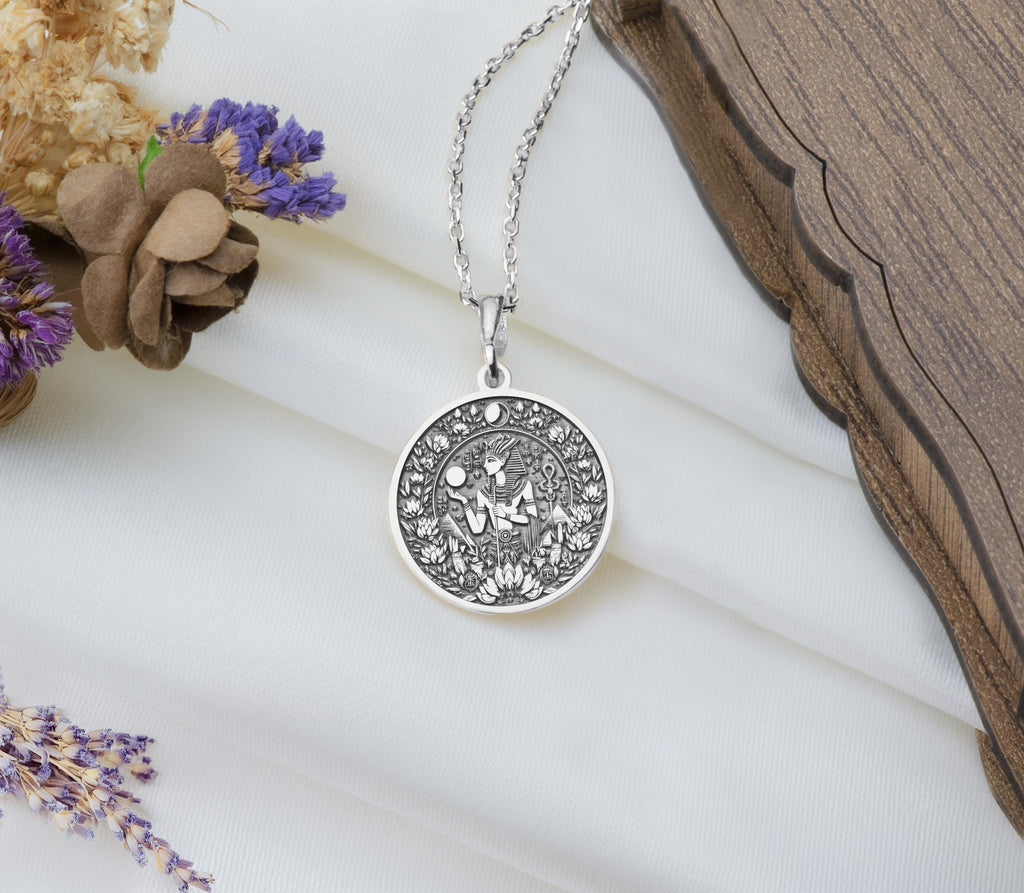 Egyptian Osiris silver pendant, Osiris jewelry sterling silver, Ancient Egyptian silver pendant, Osiris silver amulet, Egyptian jewelry silver for sale, Egyptian silver pendant necklace, silver amulet Osiris, Egyptian mythology silver jewelry