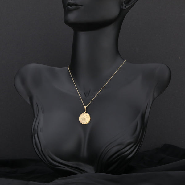 14K Solid Gold Sun And Moon Necklace, Celestial Jewelery, Astronomy Jewelery, Astrology Necklace, Cosmic Necklace, Nature Lover Necklace