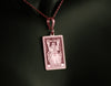 14K Solid Gold The Emperor Tarot Charm Necklace, Solid Gold Major Arcana Charm Necklace, Silver The Emperor Rose Gold Charm Locked Pendant