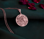 Rose Gold Plated Tiger Pendant Necklace with a floral tiger design. A thoughtful gift for men and women, blending elegance and symbolism, perfect for special occasions or as a Chinese Zodiac inspired keepsake.