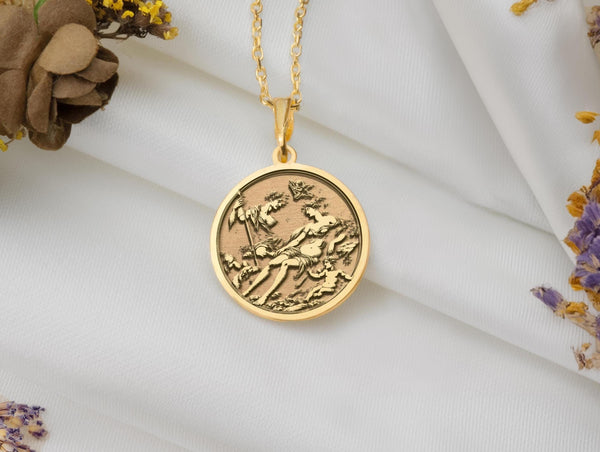 Venus and Adonis pendant14k solid gold venus medallionGold-plated pendant venusGreek mythology jewelryRoman mythology jewelryGoddess Venus jewelryAdonis pendantMythological necklaceFine jewelryLuxury pendant