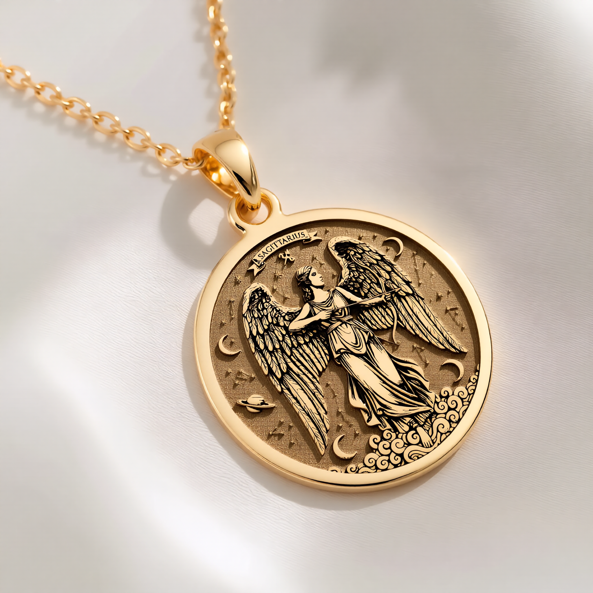 Sagittarius Angel Zodiac Pendant: with archer zodiac zodiac sign astrology - View 153