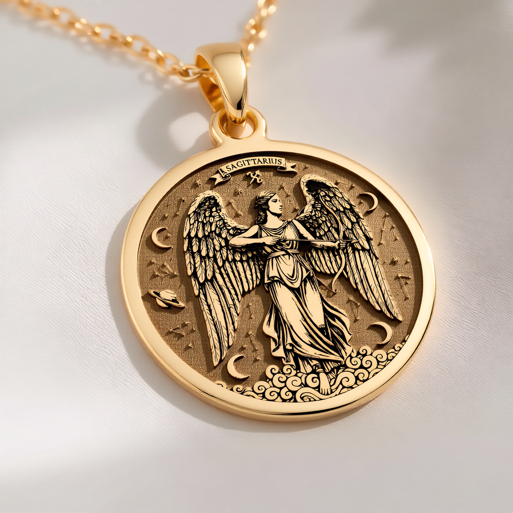 Sagittarius Angel Zodiac Pendant: with archer zodiac zodiac sign astrology - View 207