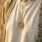 Virgo Zodiac Necklace: with demon mask yokai astrology talisman gift amulet - View 214