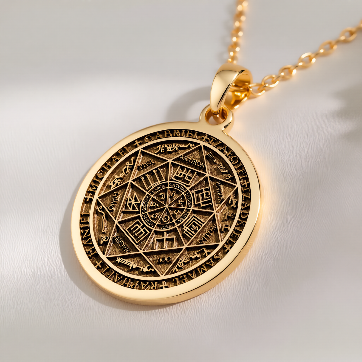 Seven Archangels Necklace: with guardian angel angel wings amulet talisman - View 158