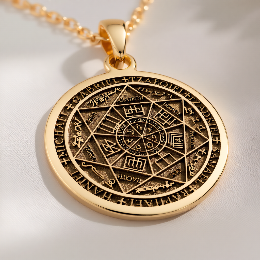 Seven Archangels Necklace: with guardian angel angel wings amulet talisman - View 214