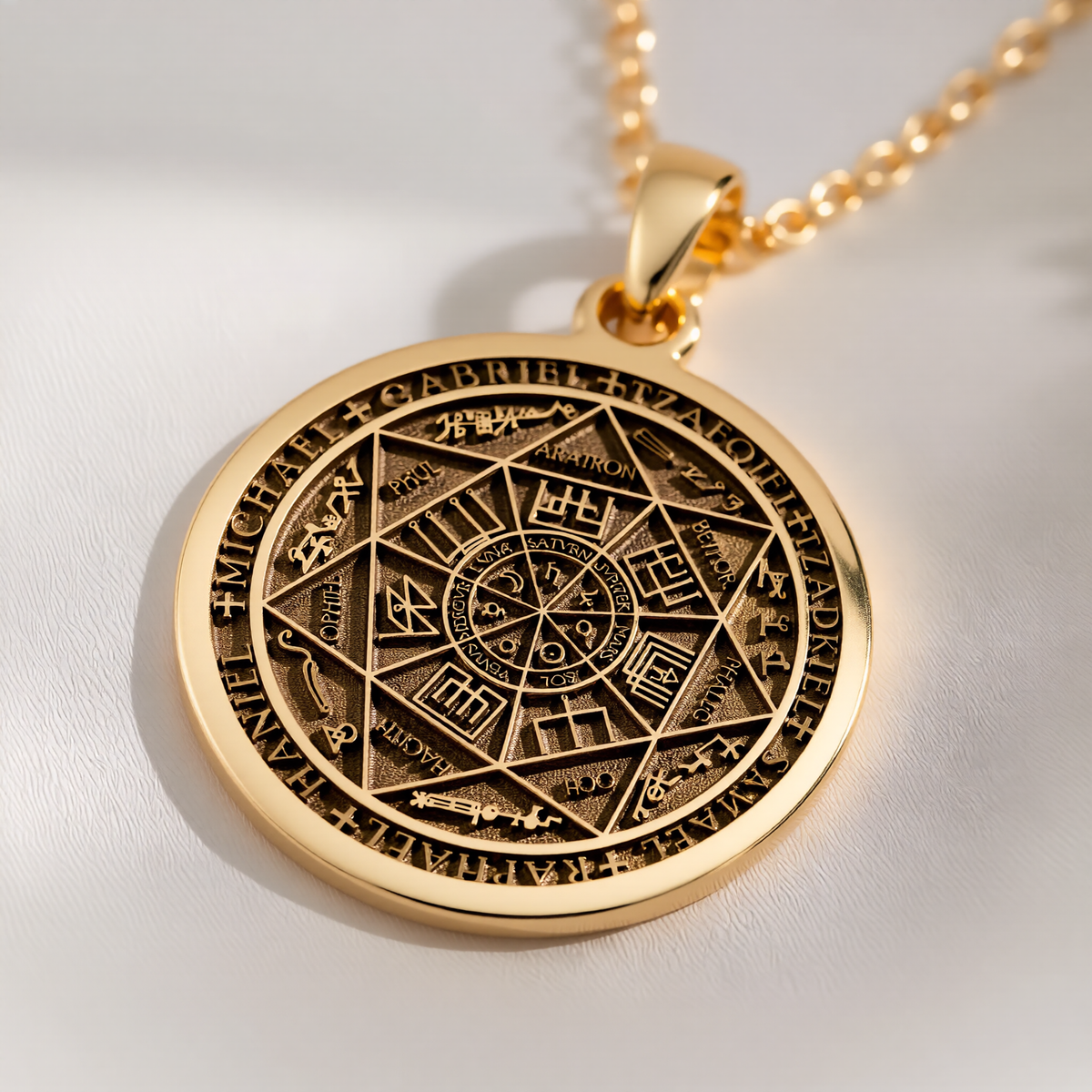 Seven Archangels Necklace: with guardian angel angel wings amulet talisman - View 214
