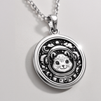 14K solid gold necklace Space Squirrel Astronaut | & Options - Celestial Cosmic Energy Whimsical celestial - view 2