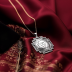 Om Yantra Necklace: 14K Gold with aum yantra om yantra necklace amulet talisman spiritual - View 158