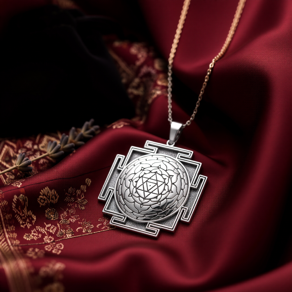 Bagalamukhi Yantra Necklace, 14K Gold Spiritual Protection Amulet, Divine Protection jewelry - View 109