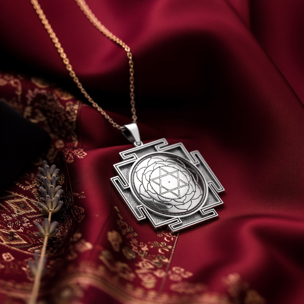 Bhuvaneshwari Yantra Pendant: 14K Gold with bhuvaneshwari yantra yantra necklace rose - View 48